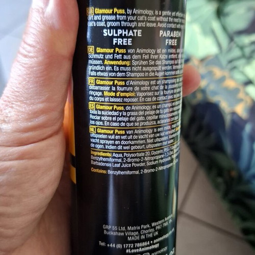 Animology Glamour Puss No Rinse Cat Shampoo Spray 250ml used