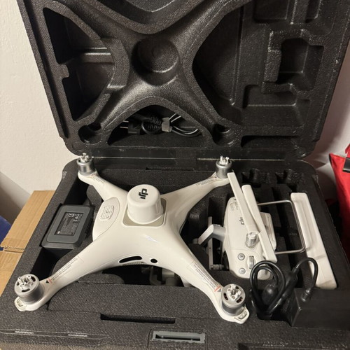 DJI Phantom 4 RTK drone used with 6 batteries and Smart Controller GS RTK