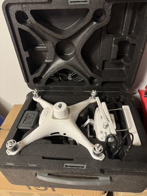 DJI Phantom 4 RTK drone used with 6 batteries and Smart Controller GS RTK