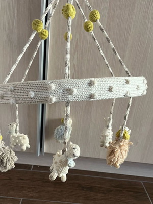 Baby mobile with animals used