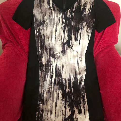 Damsel in a dress short-sleeve dress used, black and gray, size L