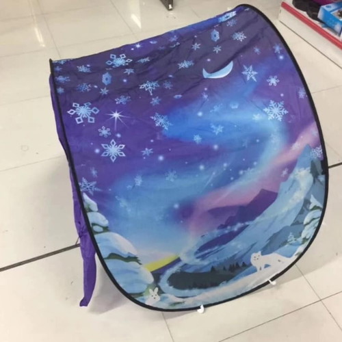 Pop-up tent tunnel for single children's beds with unicorn design, new