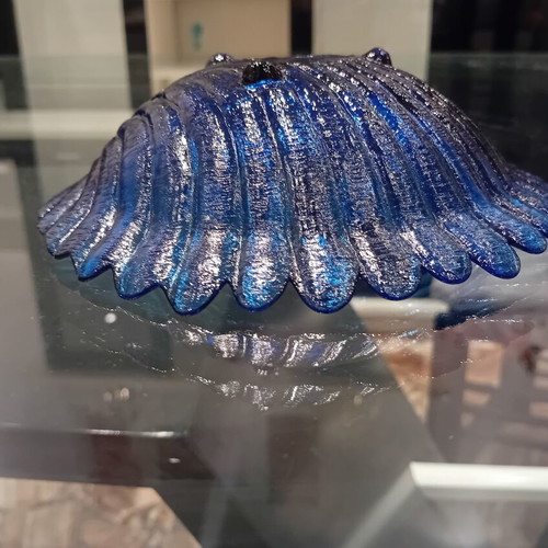 Vintage blue cobalt glass fondantiere bowl like new