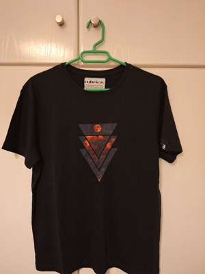 T-shirt αφόρετο από 100% οργανικό βαμβάκι unisex, μαύρο, μέγεθος M