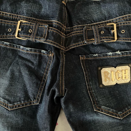 Jean John Richmond collectible pants like new, waist size 33, blue and gold