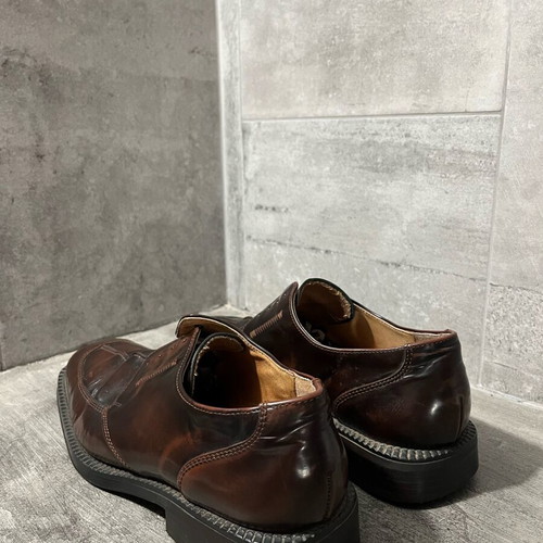 Men's classic leather shoes used, brown, size 42