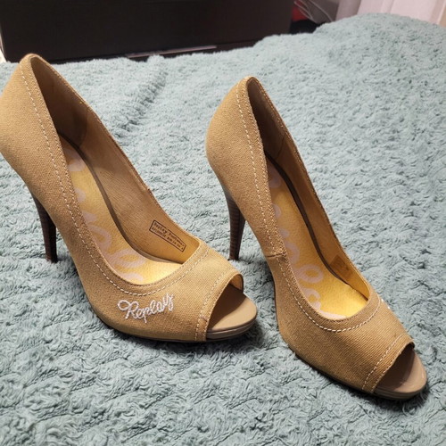 Replay women's pumps used, mustard color, size 38