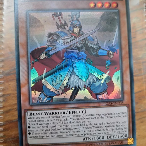 YuGiOh Card IGAS-EN008 Ancient Warriors - Masterful Sun Mou Καινούργιο Ultra Rare 1st Edition