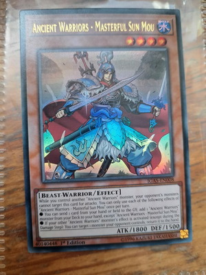 YuGiOh Card IGAS-EN008 Ancient Warriors - Masterful Sun Mou Ultra Rare 1st Edition σε άριστη κατάσταση