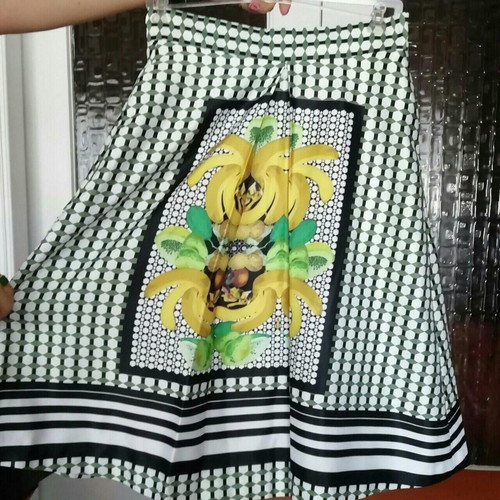 Tropicana Midi Skirt Axel new, satin, size XS-S, art deco print