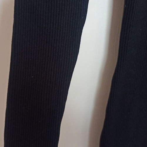 Black midi rib dress extra small, like new, viscose