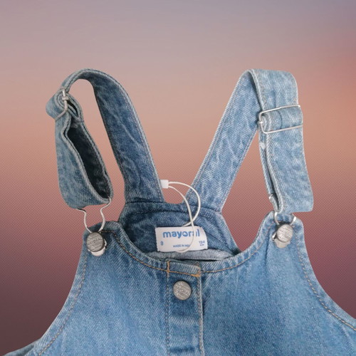 Mayoral Denim Overall Shorts for Girls 9 Years New