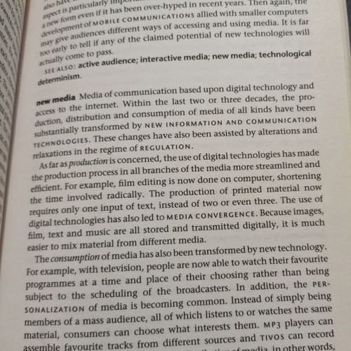 Dictionary of Media Studies by Nicholas Abercrombie and Brian Longhurst