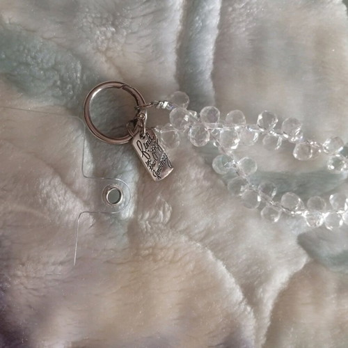 Transparent phone keychain like new