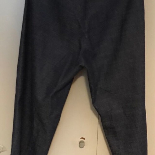 Summer jeans new with leather laces, size M/L, blue