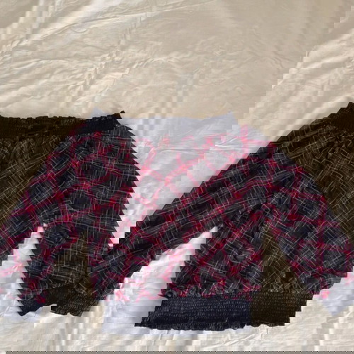 Strapless top Miss June νέο, μαύρο και μωβ, μέγεθος L-XL