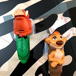 TIMON and PUMBA set of 2 LION KING McDonalds HAPPY MEAL TOYS  from the original movie
