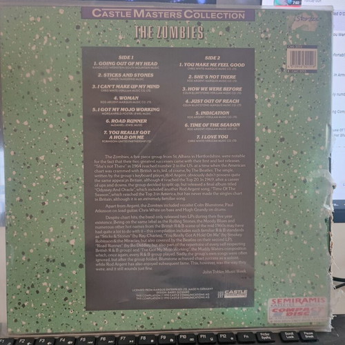 The Zombies Castle Masters Collection CD like new
