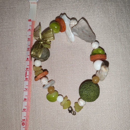 Boho bracelet with natural stones and crystals like new
