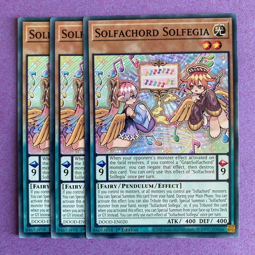 Yu-Gi-Oh Solfachord Solfegia 3 Cards Set 1st Edition like new