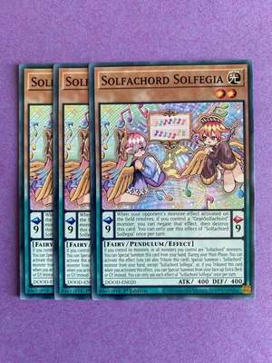 Yu-Gi-Oh Solfachord Solfegia 3 Cards Set 1st Edition like new