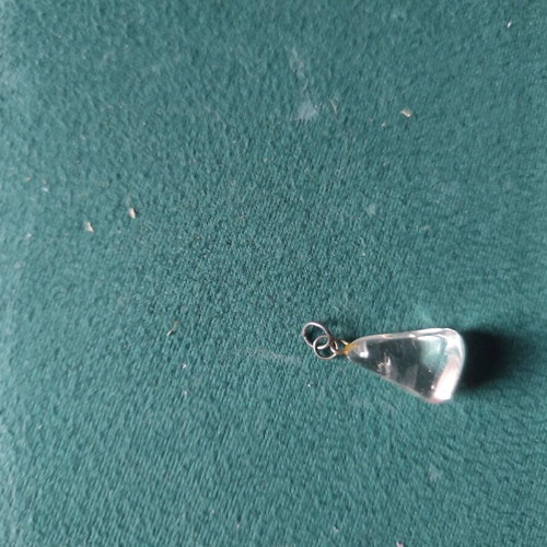 Pendant with semi-precious transparent stone like new