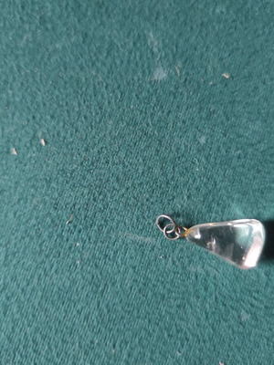 Pendant with semi-precious transparent stone like new