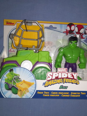 Spidey Amazing Friends Hulk φιγούρα και όχημα καινούργιο