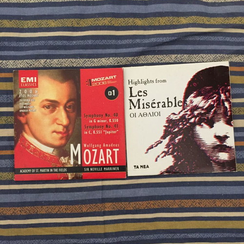 Mozart and Les Miserables 2 CD like new