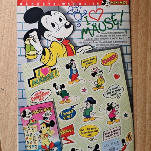 Micky Maus magazine used, German edition 1988 with 1989 calendar