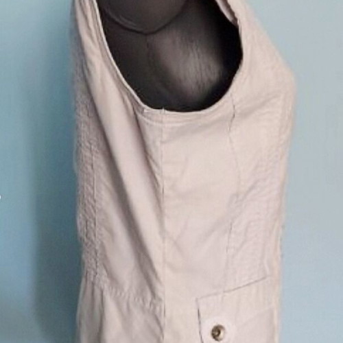 Women's sport vest with lining like new, white, Cecil, size L-2XL