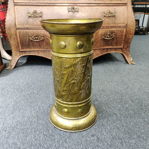 Antique brass umbrella stand used