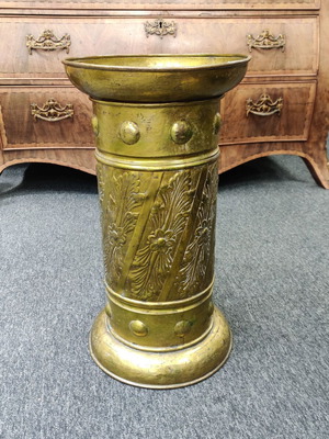 Antique brass umbrella stand used