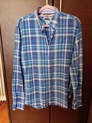 Tommy Hilfiger striped shirt new XL blue multicolor 100% cotton