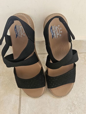 Skechers Arch Fit anatomical platform sandals, black, size 38