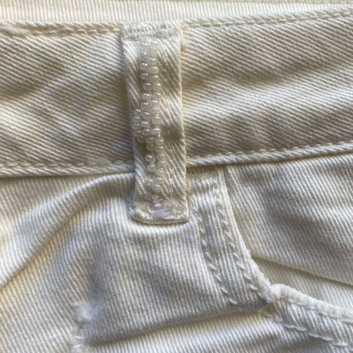 Guess denim mini skirt white like new, size L