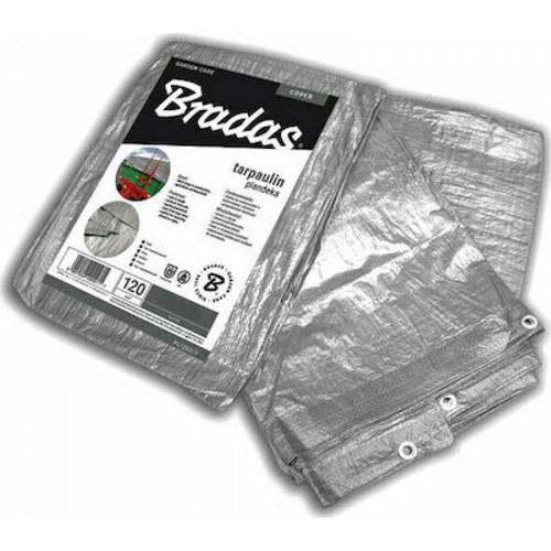 Μουσαμάς αδιάβροχος ασημί 120gr/m² 4×6m καινούργιος