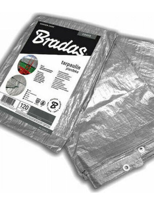 Μουσαμάς αδιάβροχος ασημί 120gr/m² 4×6m καινούργιος