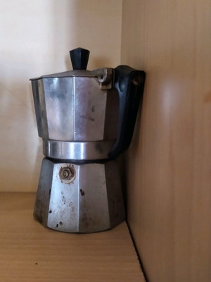 Metal espresso maker used
