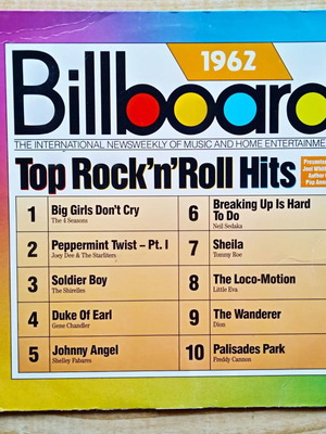 Billboard 1962 vinyl record collection pop in poor condition