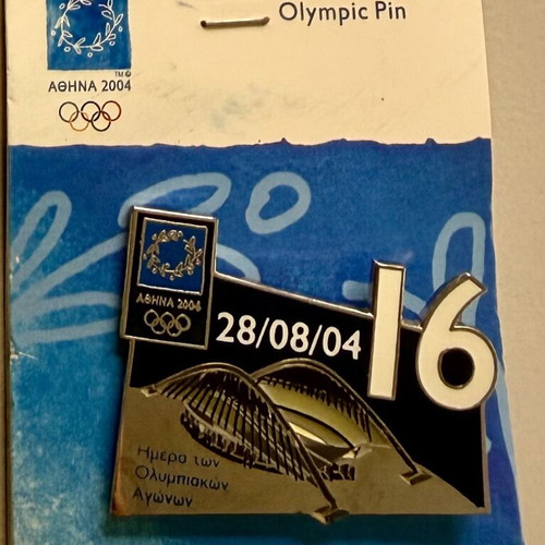 16th Day Athens 2004 Olympic Pin new, limited edition 1/2000