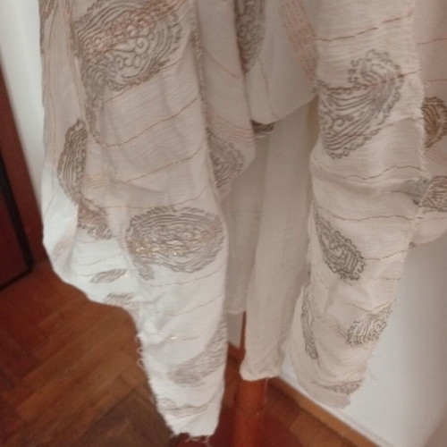 Backless white dress 100% viscose like new, one size L