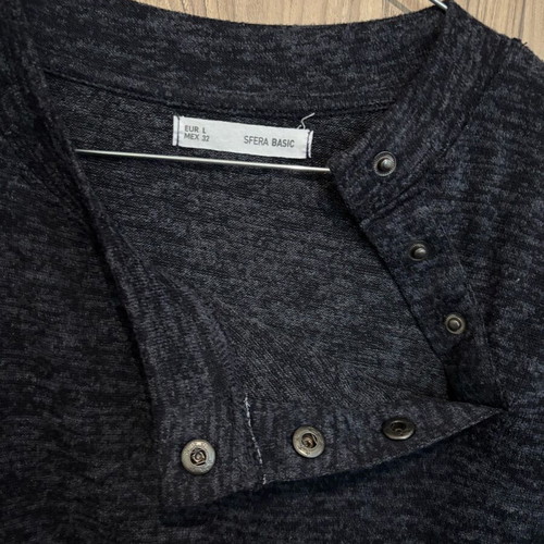 Sfera women's two-tone blouse like new, size Large, gray and white