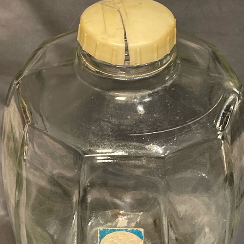 Glass barrel used with tap, old, for aroma or drink