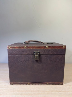Retro storage box with handle used, decorative and practical 27x20x19 cm