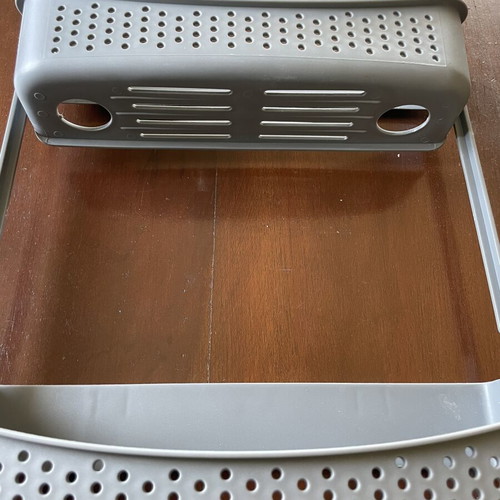 Practical Hanging Bathroom Shelf gray, 2 levels, like new