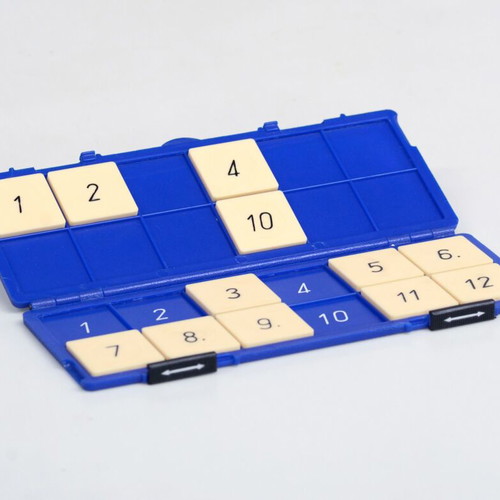 LÜK (ΛΥΚ) case used vintage base with 12 tiles
