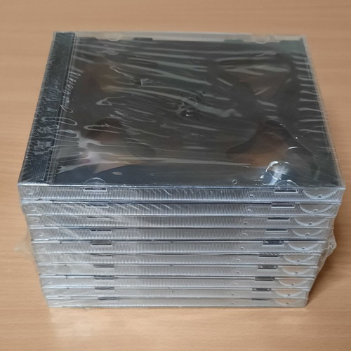 Double plastic CD jewel cases, pack of 10, sealed