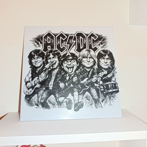 AC/DC Wall Art 3D Printed with Embossed Texture