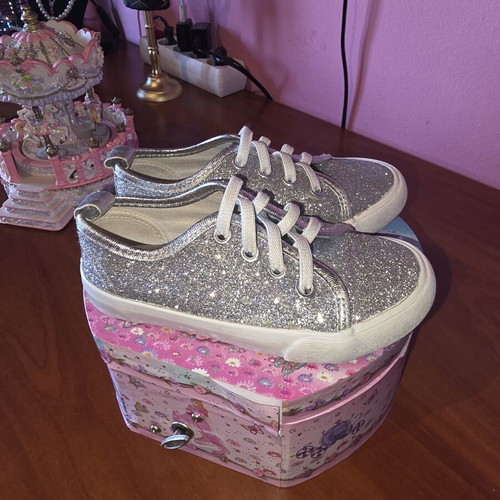 Sneakers H&M size 25 silver glitter like new